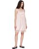 Simone Rocha Simone Rocha Pink Square Neck Lace Trim Minidress - 4
