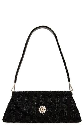 Simone Rocha Simone Rocha Pochette Valentine Glitter Tweed Shoulder Bag