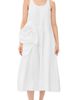 Simone Rocha Simone Rocha Pressed Rosette Flounce Dress White - 1