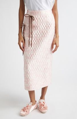 Simone Rocha Simone Rocha Quilted Floral Offset Pencil Skirt