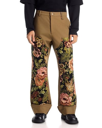 Simone Rocha Simone Rocha Rose Patchwork Cotton Workwear Trousers