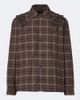 Simone Rocha Simone Rocha Ruffled checked cotton flannel shirt - 1