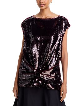 Simone Rocha Simone Rocha Sequin Gathered Bow Top