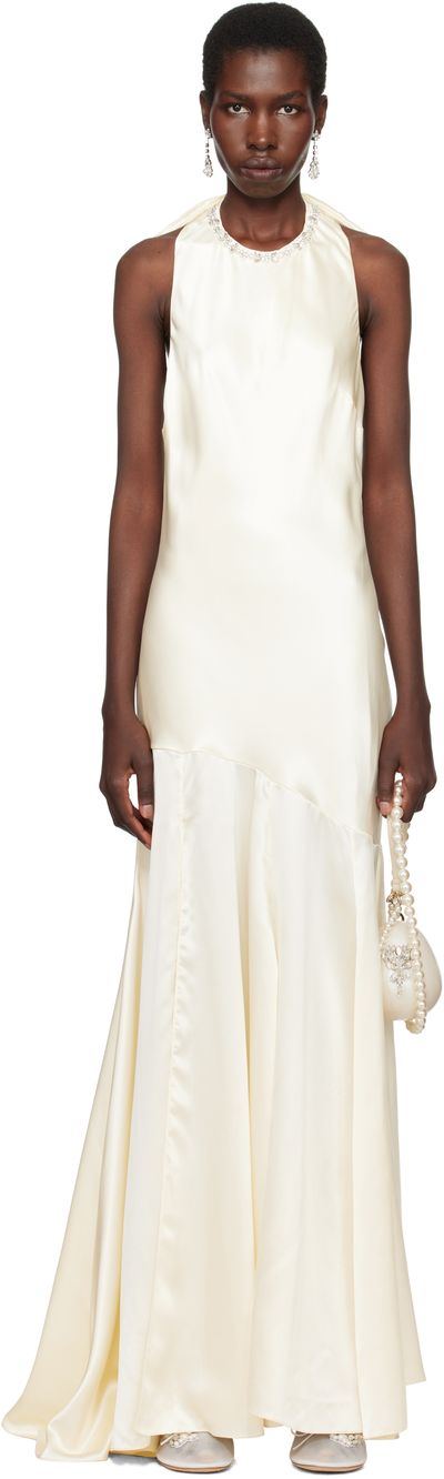 Simone Rocha Simone Rocha SSENSE Exclusive Bridal Capsule Silk Satin Bow Maxi Dress