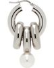 Simone Rocha Simone Rocha Stacked Link Faux-Pearl Hoop Single Earring - 1
