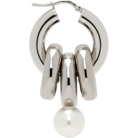 Simone Rocha Simone Rocha Stacked Link Faux-Pearl Hoop Single Earring