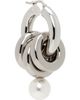 Simone Rocha Simone Rocha Stacked Link Faux-Pearl Hoop Single Earring - 2
