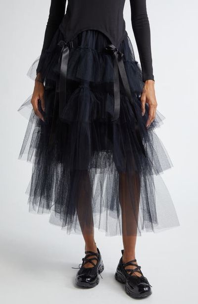 Simone Rocha Simone Rocha Tiered Tulle Tutu Midi Skirt