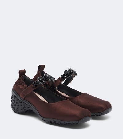 Simone Rocha Simone Rocha Turbo embellished satin Mary Jane flats