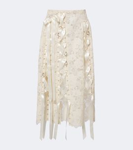 Simone Rocha Simone Rocha Unraveling bow-detail lace midi skirt
