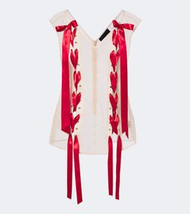 Simone Rocha Simone Rocha Unraveling bow-detail sheer top