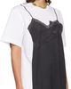 Simone Rocha Simone Rocha White & Black Bow Sash Slip Dress Trompe L'Oeil T-shirt - 2