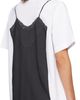 Simone Rocha Simone Rocha White & Black Bow Sash Slip Dress Trompe L'Oeil T-shirt - 3