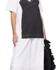 Simone Rocha Simone Rocha White & Black Bow Sash Slip Dress Trompe L'Oeil T-shirt - 4