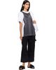Simone Rocha Simone Rocha White & Black Patchwork Satin Trompe L'Oeil Print T-shirt - 4