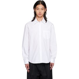 Simone Rocha Simone Rocha White Beaded Classic Concealed Button Shirt