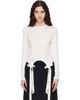 Simone Rocha Simone Rocha White Bow Tail Easy Long Sleeve T-shirt - 1