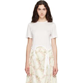 Simone Rocha Simone Rocha White Bow Tail Easy T-shirt