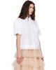 Simone Rocha Simone Rocha White Cropped Puff Sleeve Lace Trim Shirt - 2