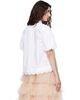 Simone Rocha Simone Rocha White Cropped Puff Sleeve Lace Trim Shirt - 3