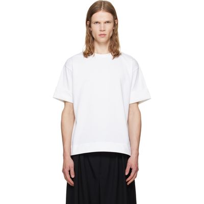 Simone Rocha Simone Rocha White Fitted Wire Turnup T-shirt