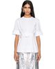 Simone Rocha Simone Rocha White Gathered Rose Wire Sleeve Boy T-shirt - 1