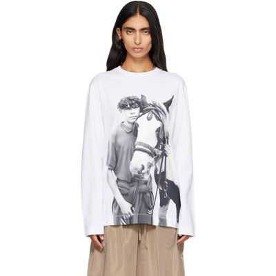 Simone Rocha Simone Rocha White 'Pony Kid' Print T-shirt