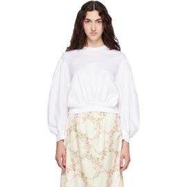Simone Rocha Simone Rocha White Puff Sleeve Balloon Top