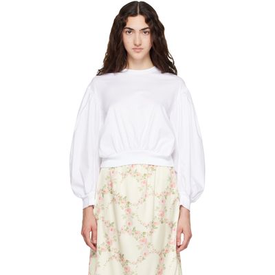 Simone Rocha Simone Rocha White Puff Sleeve Balloon Top