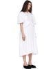 Simone Rocha Simone Rocha White Puff Sleeve Gathered Bow Smock Midi Dress - 2