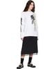 Simone Rocha Simone Rocha White Ribbon Rosette Print Long Sleeve T-shirt - 4