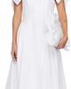 Simone Rocha Simone Rocha White Rose Puff Sleeve Hip Midi Dress - 1