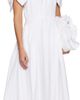 Simone Rocha Simone Rocha White Rose Puff Sleeve Hip Midi Dress - 2