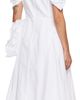 Simone Rocha Simone Rocha White Rose Puff Sleeve Hip Midi Dress - 3