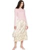 Simone Rocha Simone Rocha White Ruffle Frill Hem Easy Midi Skirt - 4