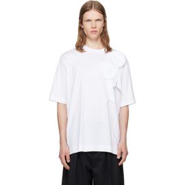 Simone Rocha Simone Rocha White Ruffle Rosette Boxy T-shirt