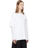 Simone Rocha Simone Rocha White Ruffle Slash Layered Long Sleeve T-shirt - 2