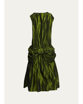 Simone Rocha Taffeta Bow Cascade Egg Maxi Dress