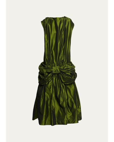 Simone Rocha Taffeta Bow Cascade Egg Maxi Dress