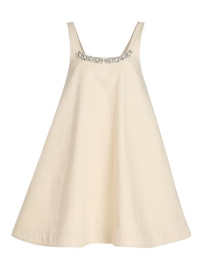 Simone Rocha Women's Embellished Cotton Sleeveless A-Line Minidress
