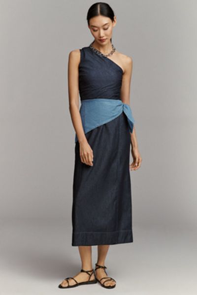 SIMONMILLER Belem Cotton Chambray Midi Dress