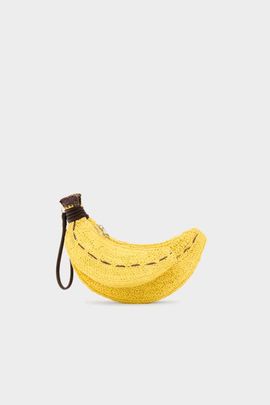 SIMONMILLER SIMONMILLER Banana Bunch Woven Raffia Wristlet Clutch
