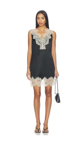 SIMONMILLER SIMONMILLER Bea Satin Lace Mini Dress