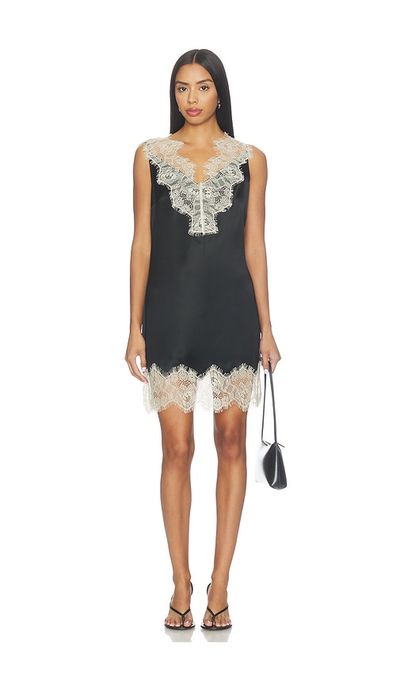 SIMONMILLER SIMONMILLER Bea Satin Lace Mini Dress