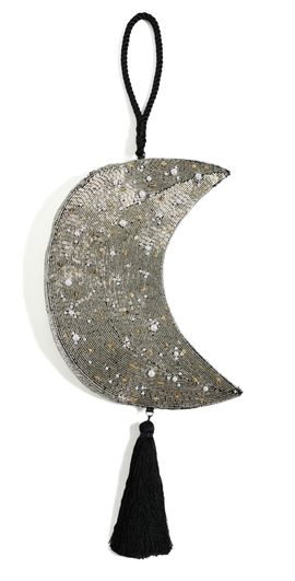 SIMONMILLER SIMONMILLER Beaded Crescent Wristlet Black/Silver One