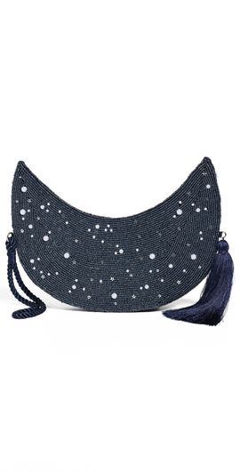 SIMONMILLER SIMONMILLER Beaded Crescent Wristlet Navy One