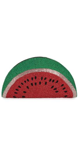 SIMONMILLER SIMONMILLER Beaded Lune Clutch Watermelon One