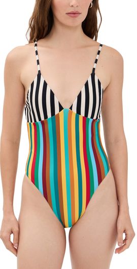 SIMONMILLER SIMONMILLER Behati One Piece Swimsuit VIBRANT MULTI STRIPE