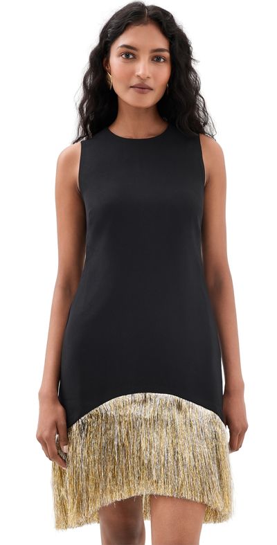 SIMONMILLER SIMONMILLER Bowie Fringe Mini Dress Black