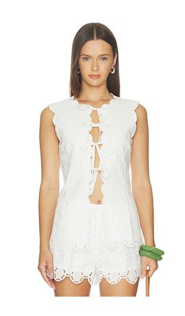 SIMONMILLER SIMONMILLER Delilah Eyelet Tie Top